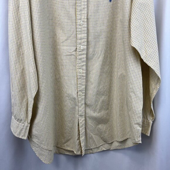 Ralph Lauren Men’s Blake Button Down Shirt Yellow/Blue Check Size XL Long Sleeve - Picture 5 of 8
